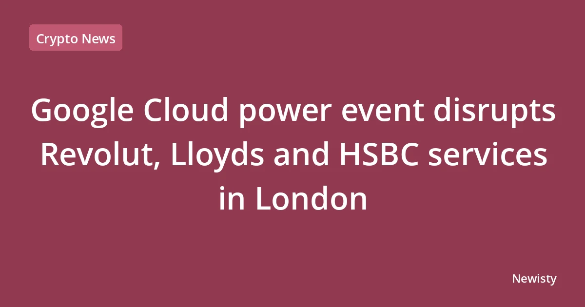 Google Cloud power event disrupts Revolut, Lloyds and HSBC services in London
