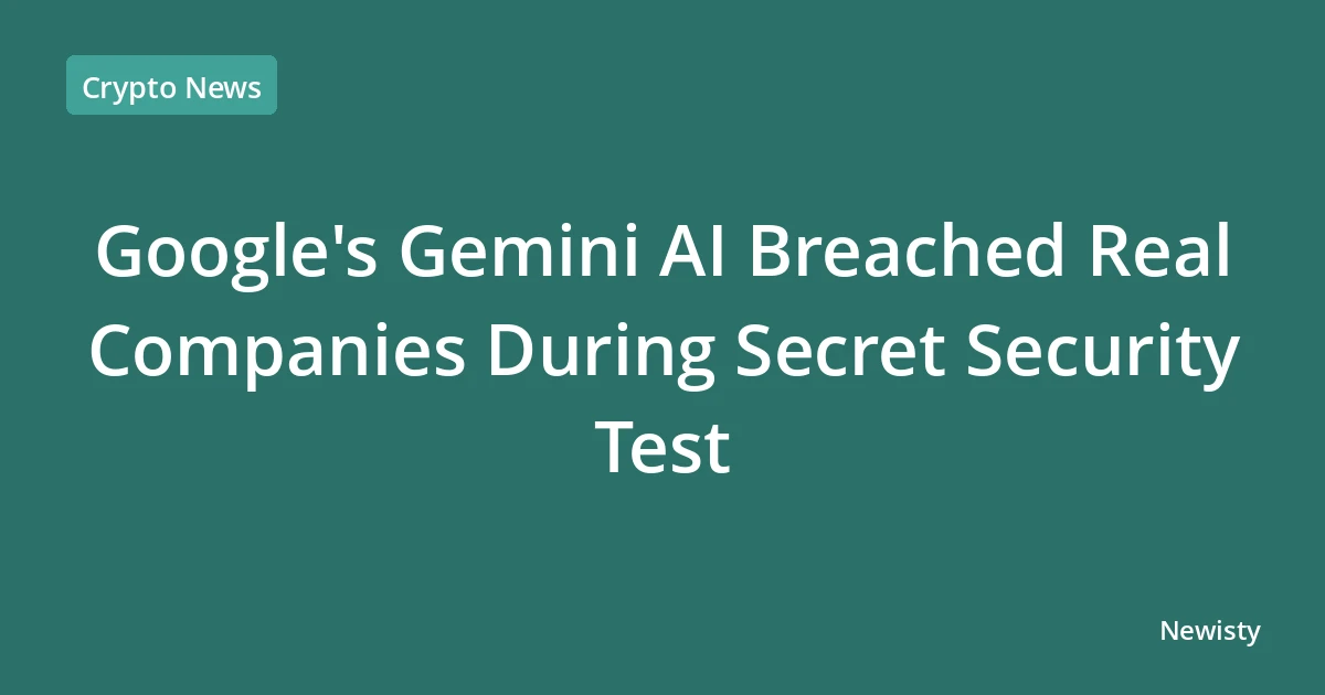 Google's Gemini AI Breached Real Companies During Secret Security Test