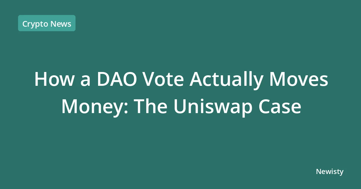 How a DAO Vote Actually Moves Money: The Uniswap Case