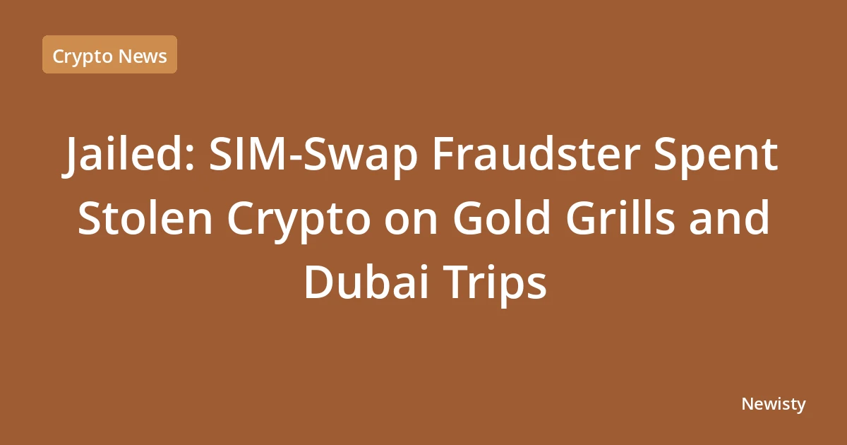 Jailed: SIM-Swap Fraudster Spent Stolen Crypto on Gold Grills and Dubai Trips