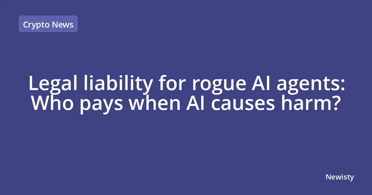 Legal liability for rogue AI agents: Who pays when AI causes harm?