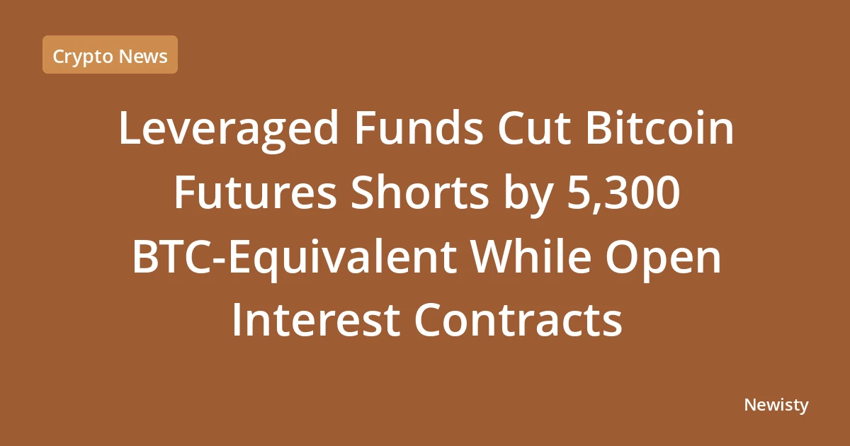 Leveraged Funds Cut Bitcoin Futures Shorts by 5,300 BTC-Equivalent While Open Interest Contracts