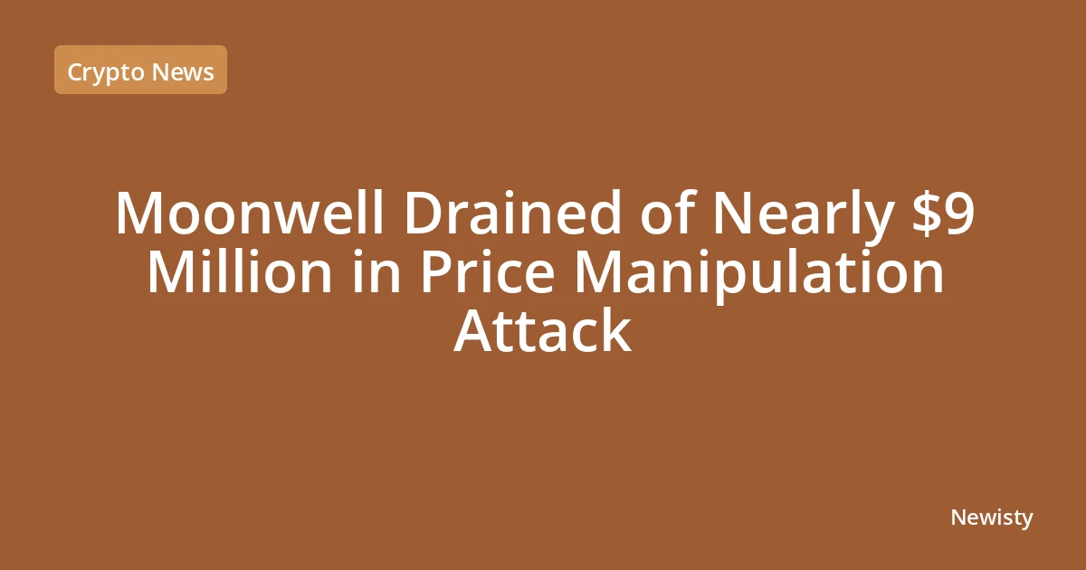 Moonwell Drained of Nearly $9 Million in Price Manipulation Attack