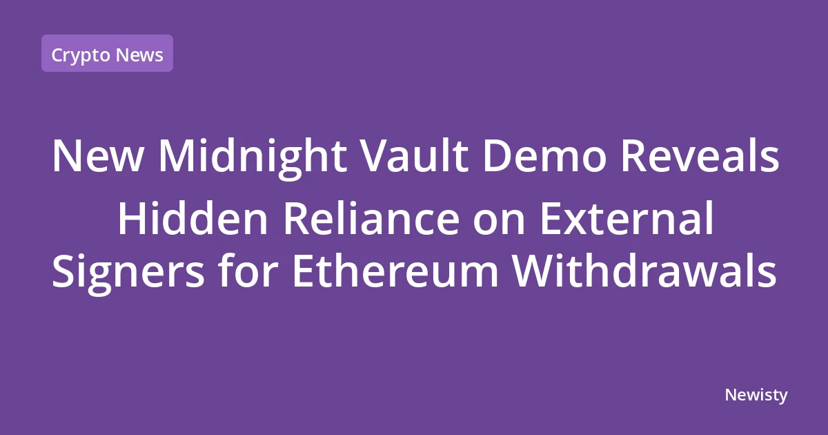 New Midnight Vault Demo Reveals Hidden Reliance on External Signers for Ethereum Withdrawals