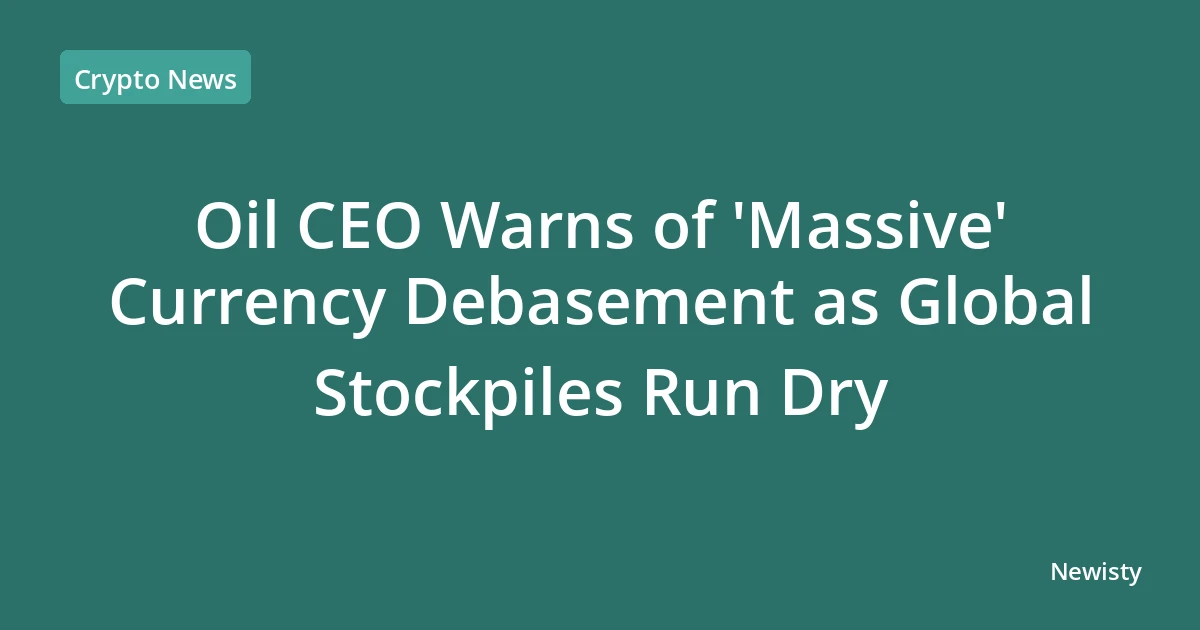 Oil CEO Warns of 'Massive' Currency Debasement as Global Stockpiles Run Dry