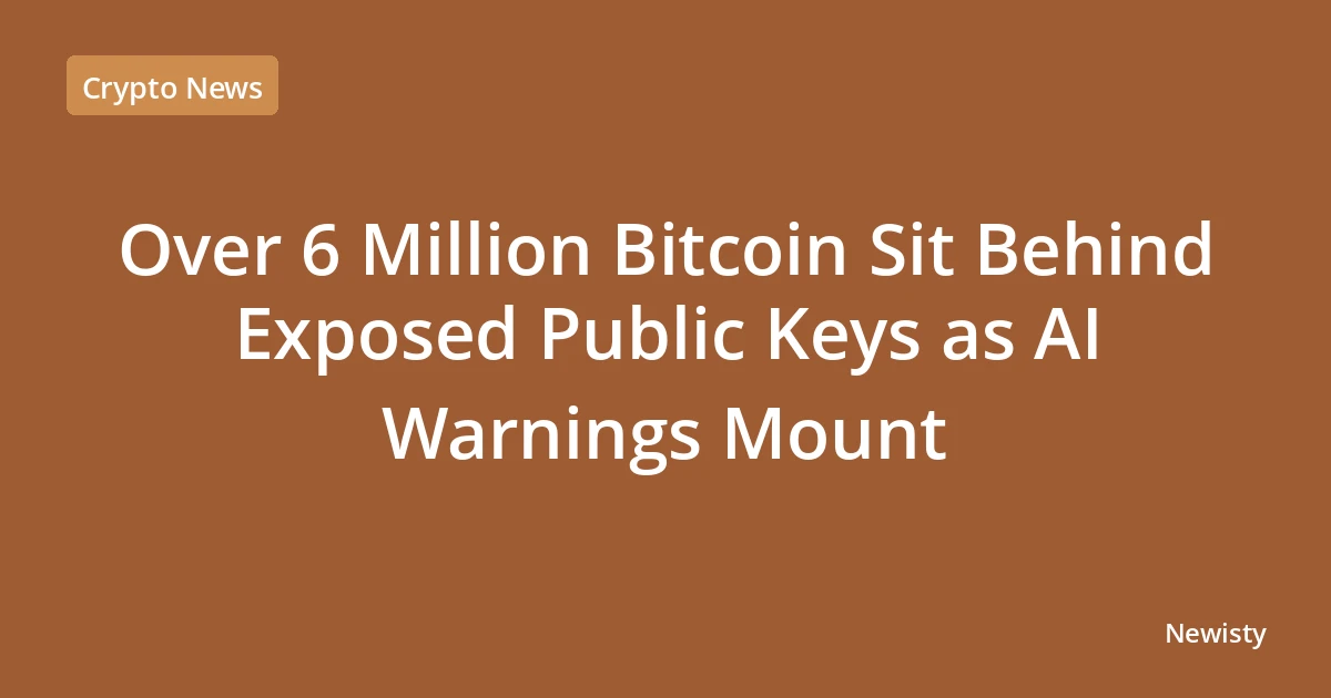 Over 6 Million Bitcoin Sit Behind Exposed Public Keys as AI Warnings Mount