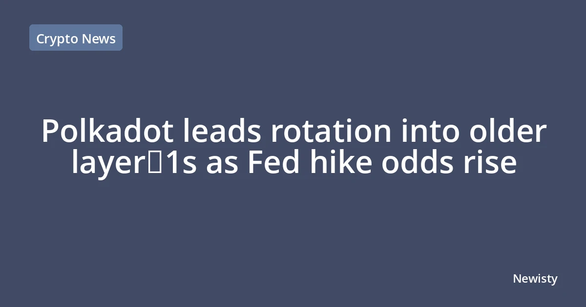 Polkadot leads rotation into older layer‑1s as Fed hike odds rise