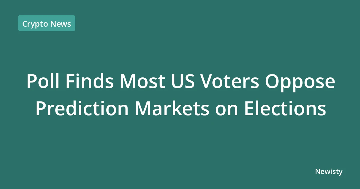 Poll Finds Most US Voters Oppose Prediction Markets on Elections