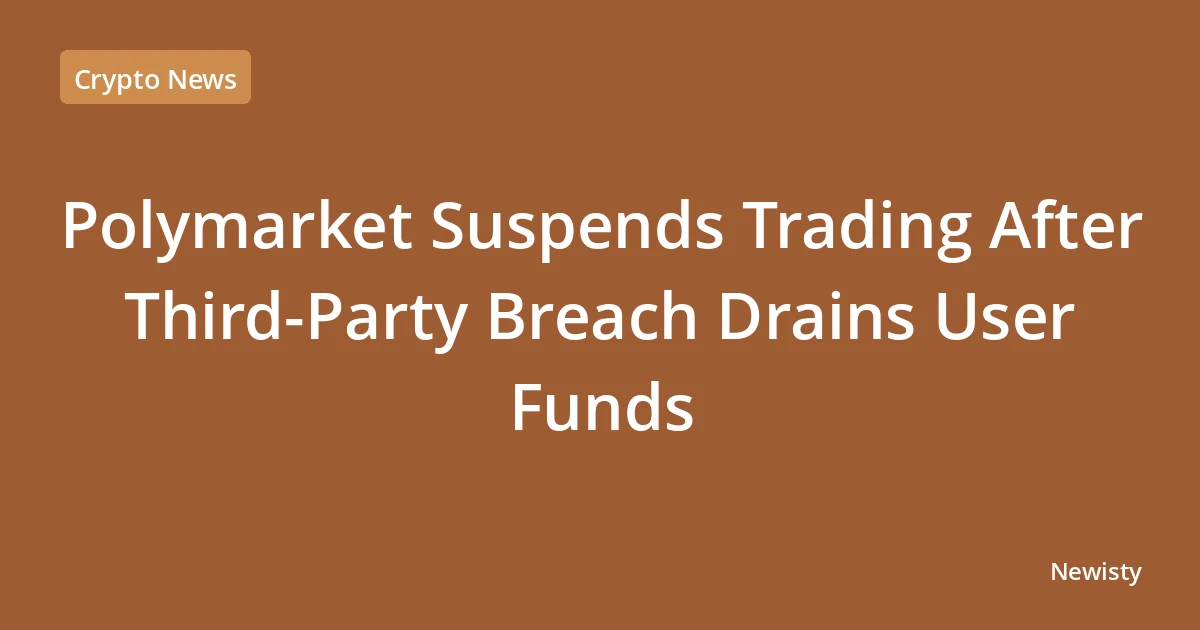 Polymarket Suspends Trading After Third-Party Breach Drains User Funds