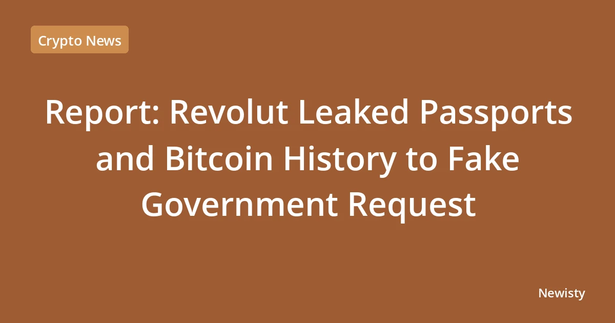 Report: Revolut Leaked Passports and Bitcoin History to Fake Government Request