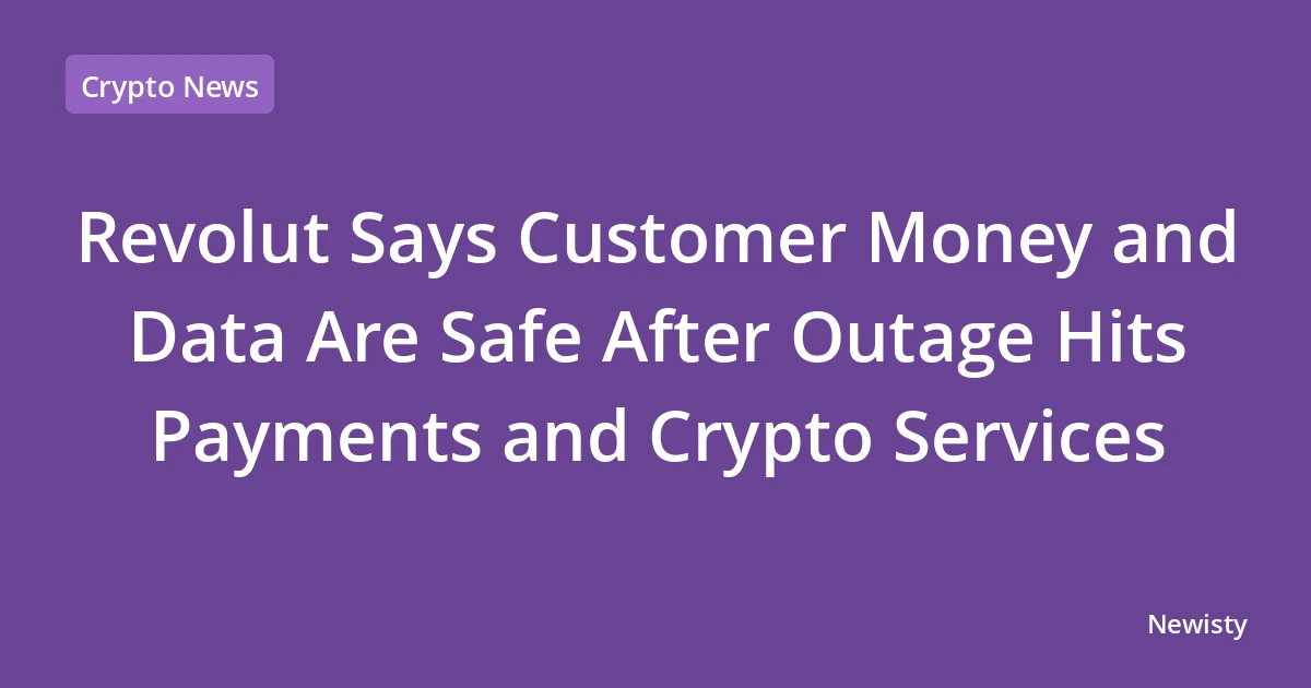 Revolut Says Customer Money and Data Are Safe After Outage Hits Payments and Crypto Services