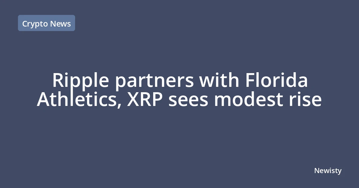 Ripple partners with Florida Athletics, XRP sees modest rise