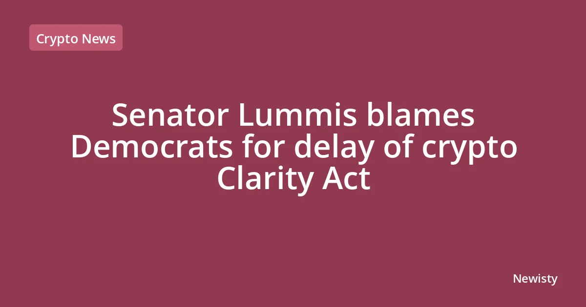 Senator Lummis blames Democrats for delay of crypto Clarity Act