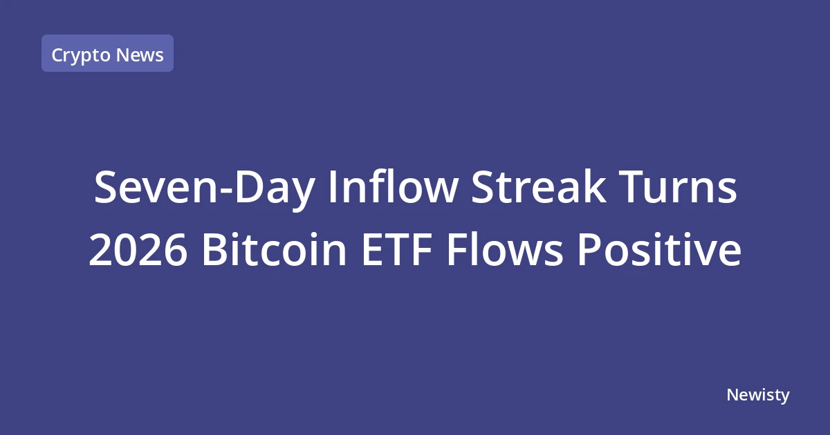 Seven-Day Inflow Streak Turns 2026 Bitcoin ETF Flows Positive