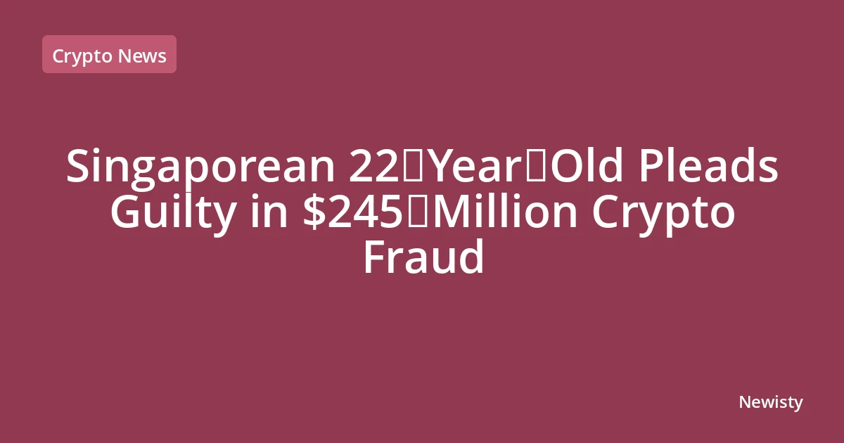 Singaporean 22‑Year‑Old Pleads Guilty in $245 Million Crypto Fraud