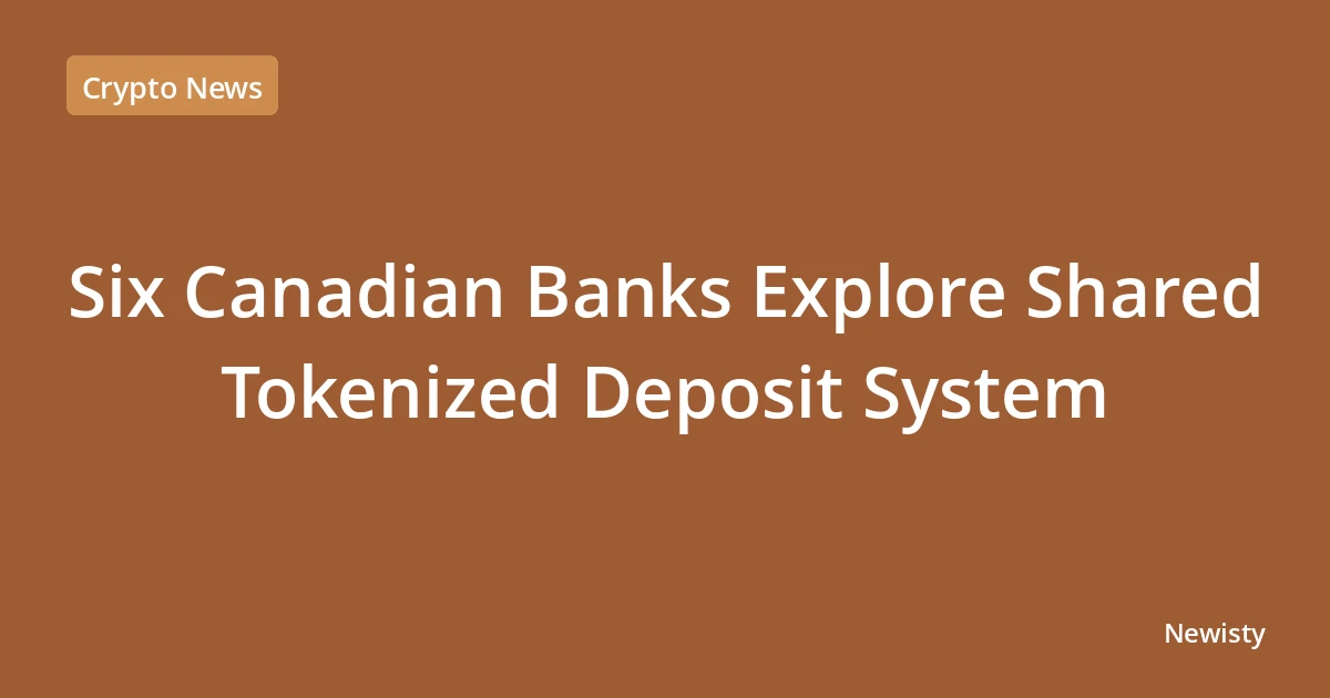 Six Canadian Banks Explore Shared Tokenized Deposit System