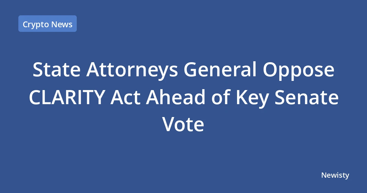 State Attorneys General Oppose CLARITY Act Ahead of Key Senate Vote