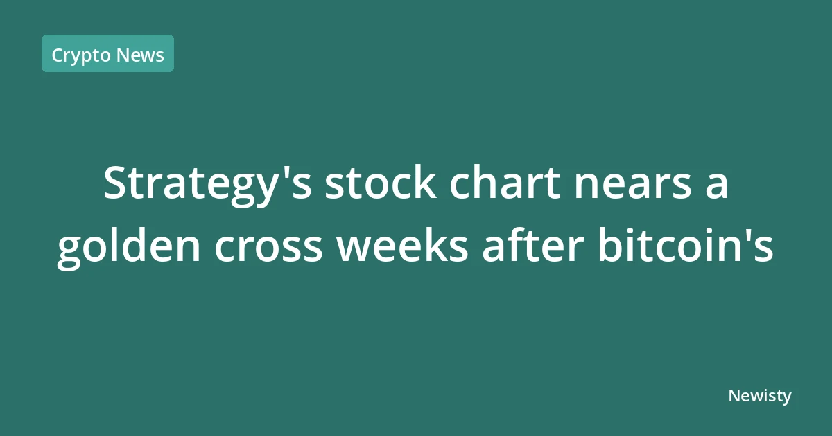 Strategy's stock chart nears a golden cross weeks after bitcoin's