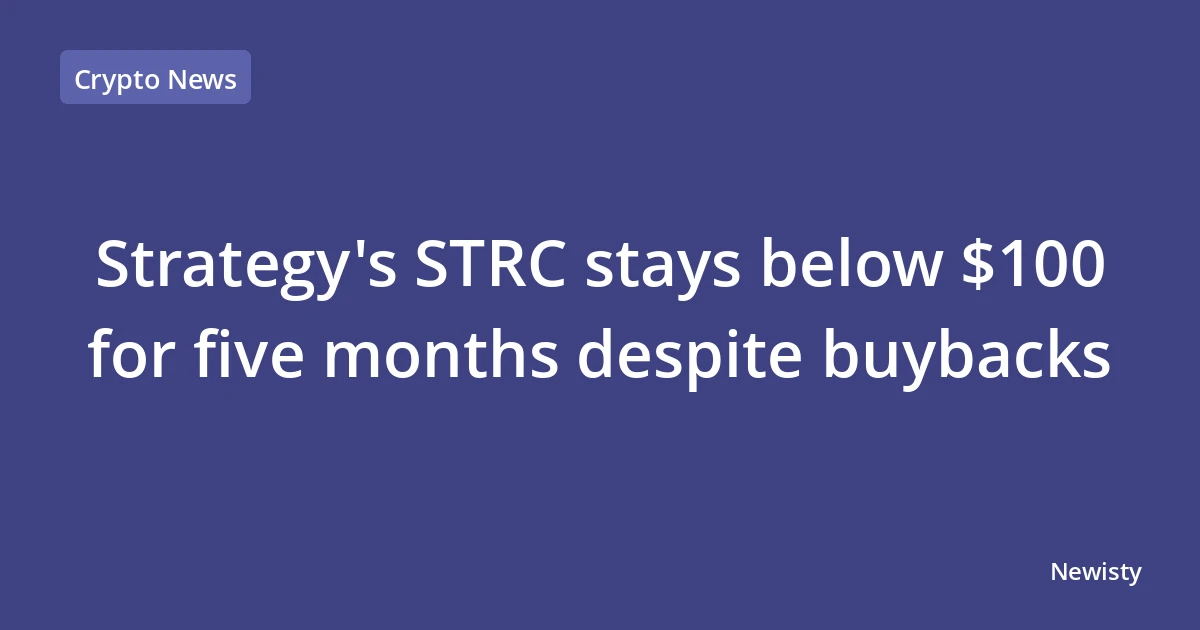 Strategy's STRC stays below $100 for five months despite buybacks