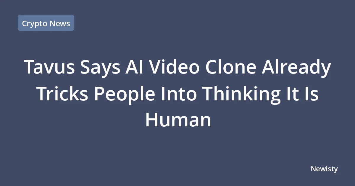 Tavus Says AI Video Clone Already Tricks People Into Thinking It Is Human