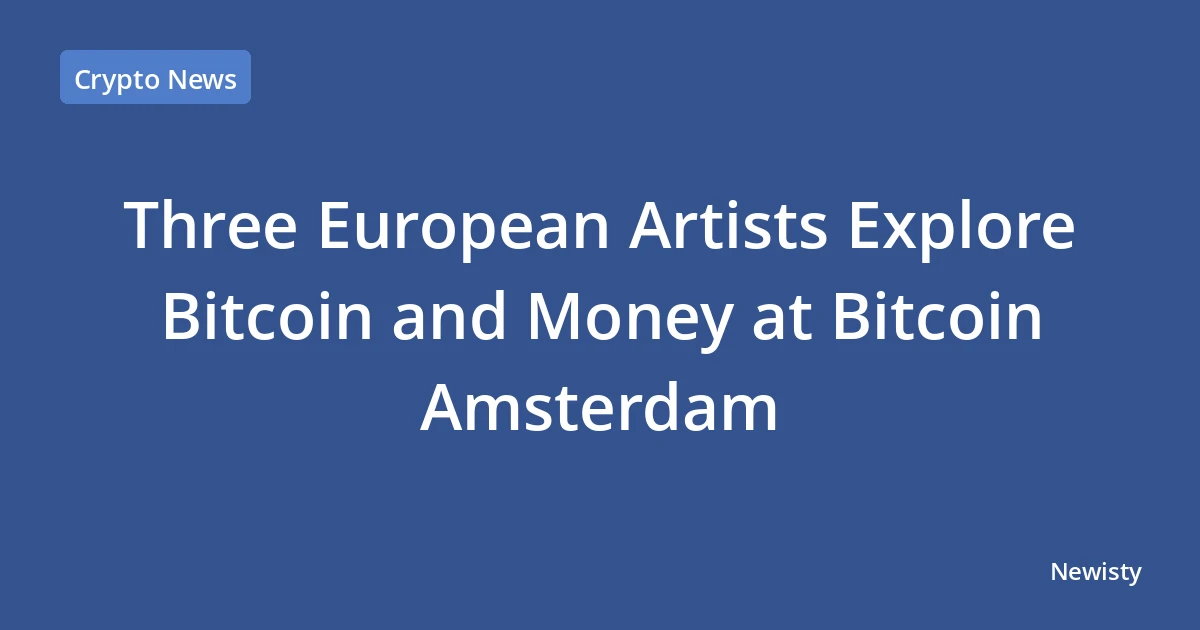 Three European Artists Explore Bitcoin and Money at Bitcoin Amsterdam