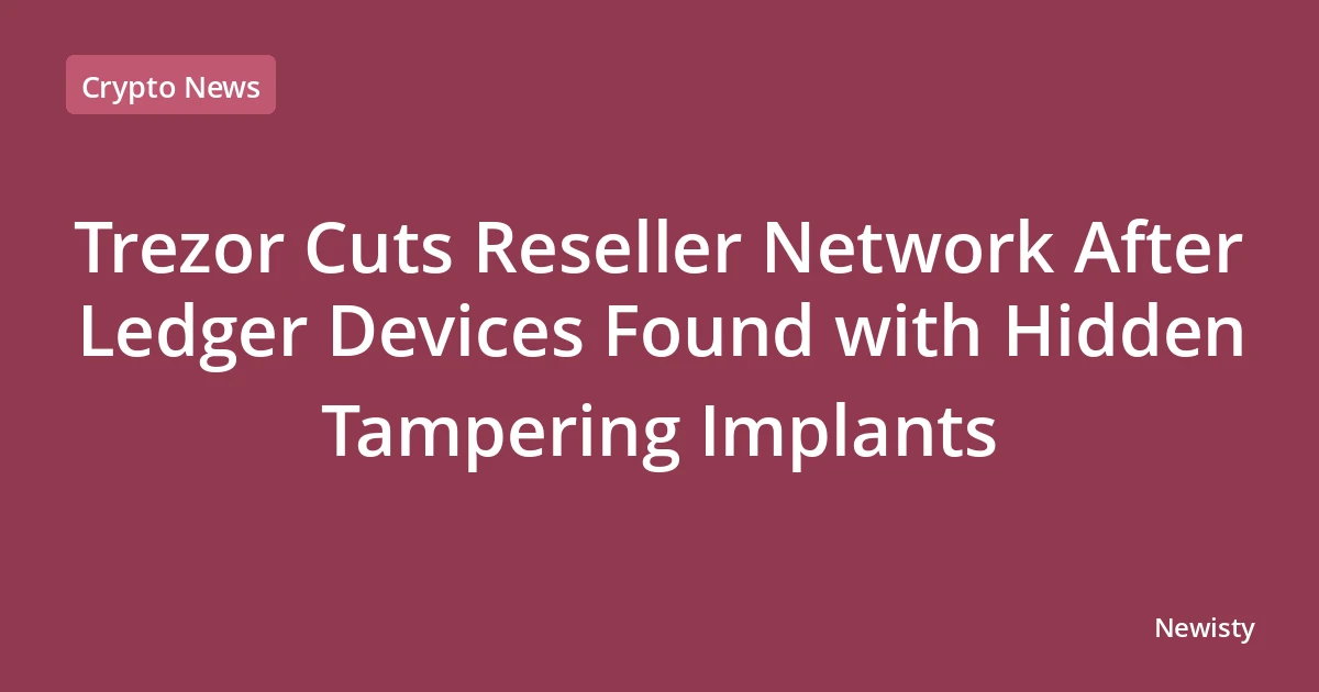 Trezor Cuts Reseller Network After Ledger Devices Found with Hidden Tampering Implants