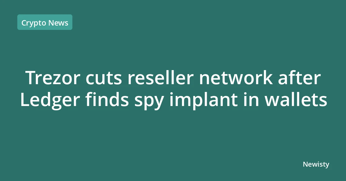 Trezor cuts reseller network after Ledger finds spy implant in wallets
