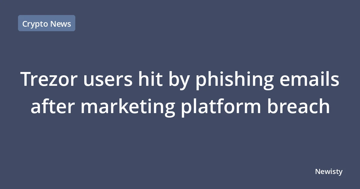 Trezor users hit by phishing emails after marketing platform breach