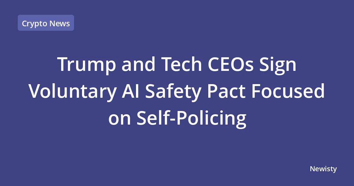 Trump and Tech CEOs Sign Voluntary AI Safety Pact Focused on Self-Policing