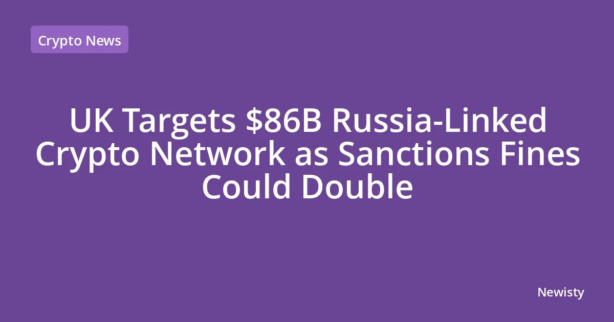 UK Targets $86B Russia-Linked Crypto Network as Sanctions Fines Could Double