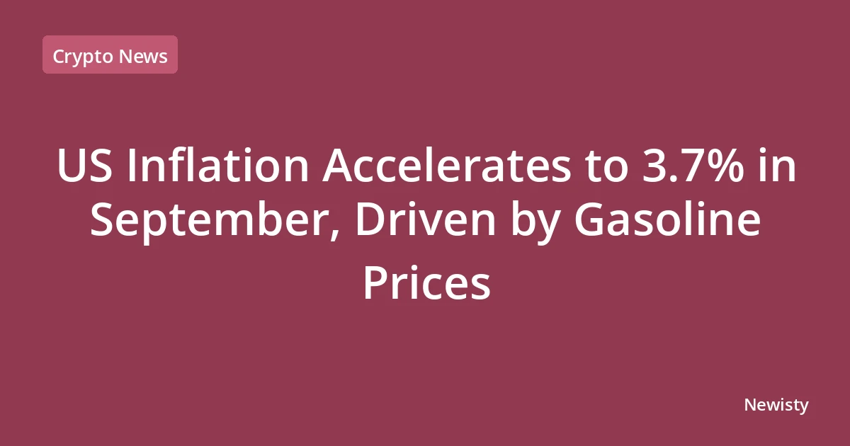 US Inflation Accelerates to 3.7% in September, Driven by Gasoline Prices