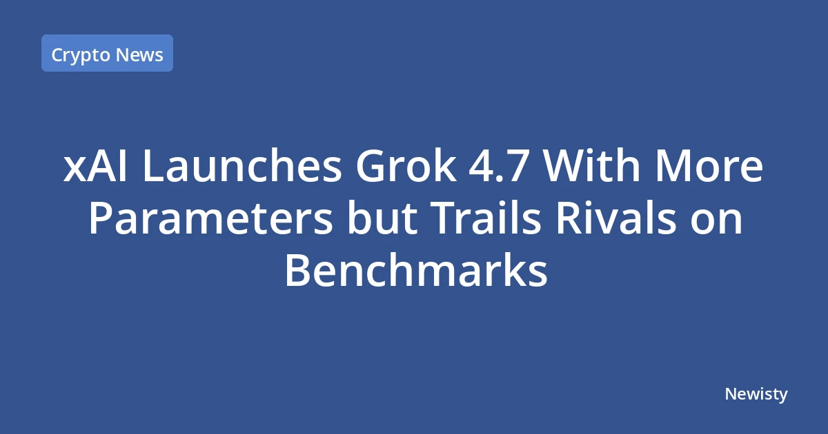 xAI Launches Grok 4.7 With More Parameters but Trails Rivals on Benchmarks