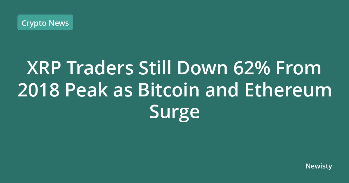 XRP Traders Still Down 62% From 2018 Peak as Bitcoin and Ethereum Surge