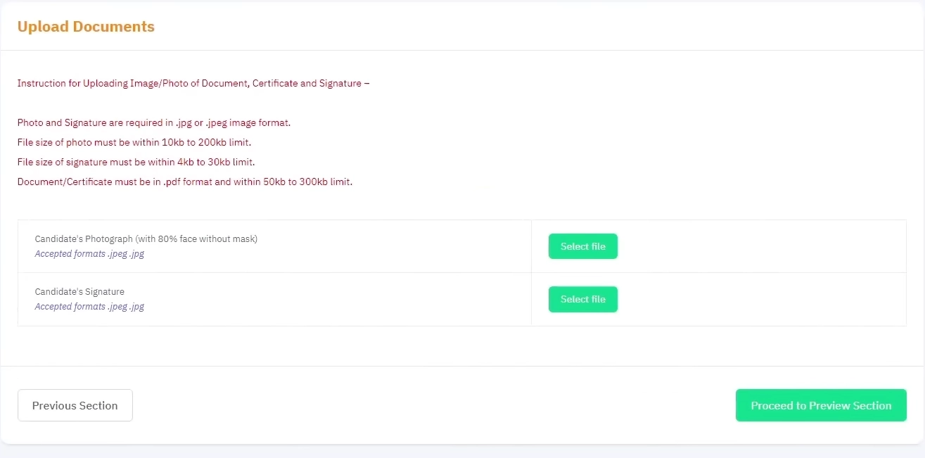 CUET (Common University Entrance Test) Admission Test Photo and Signature Size, Dimensions and Format