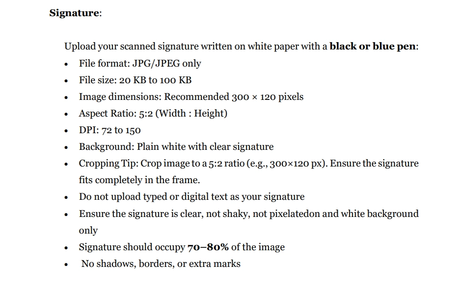 India Post GDS 2026 Official Signature Guidelines